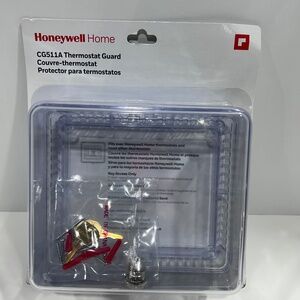 NEW HONEYWELL Home CG511A THERMOSTAT GUARD CLEAR Lock & Key + hardware(4 pieces)